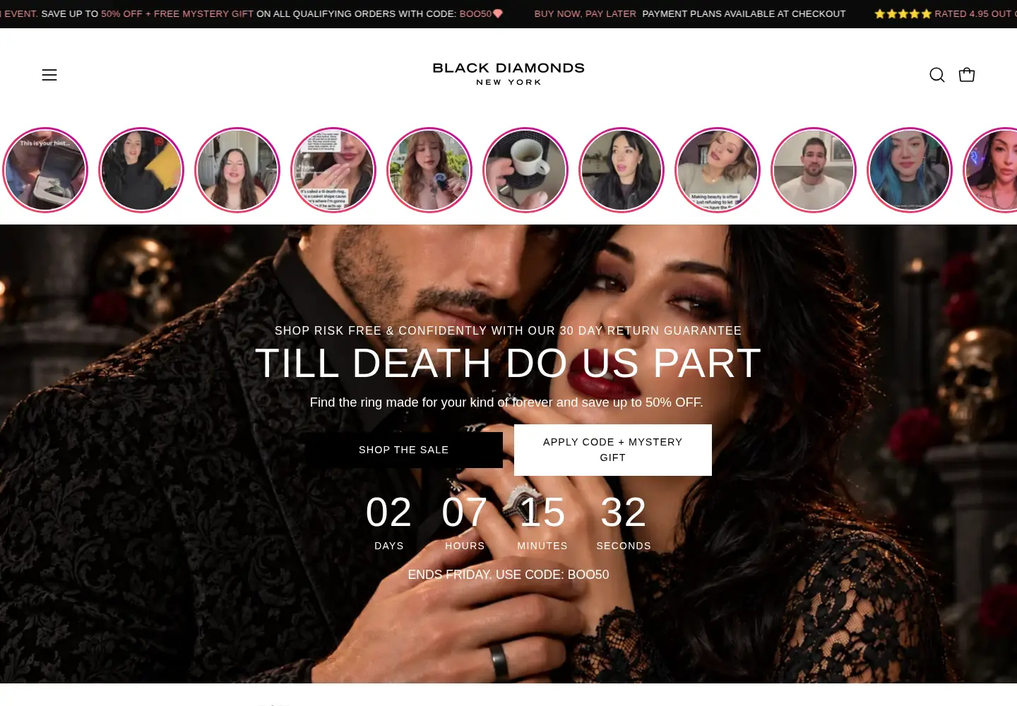Screenshot of blackdiamondsnewyork.com