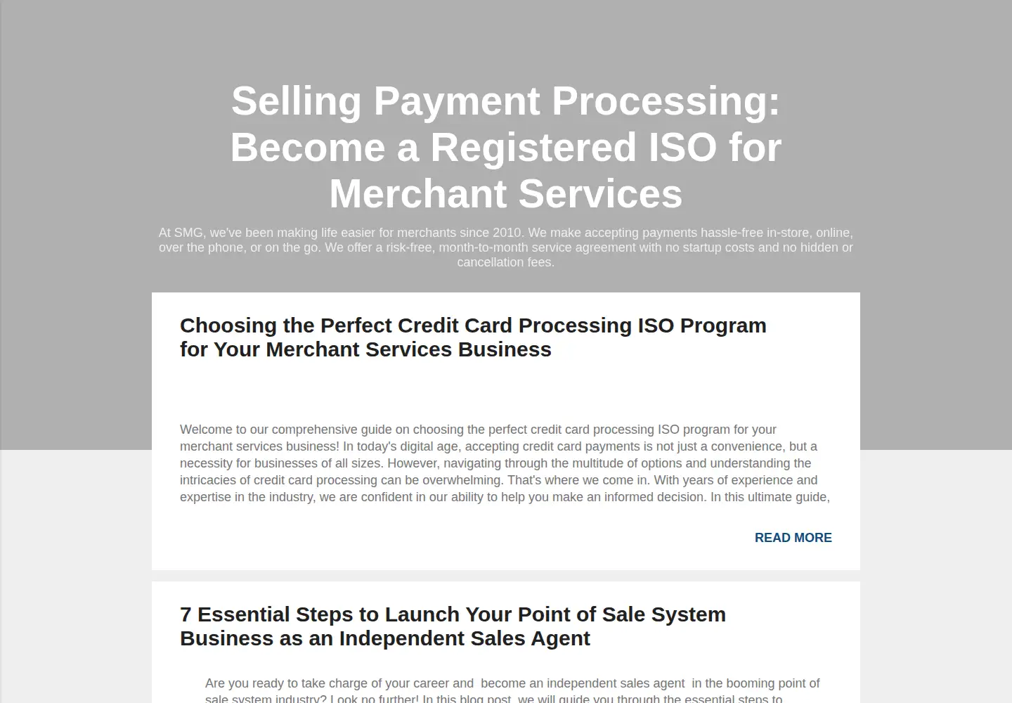 Screenshot of creditcardisoagent.com