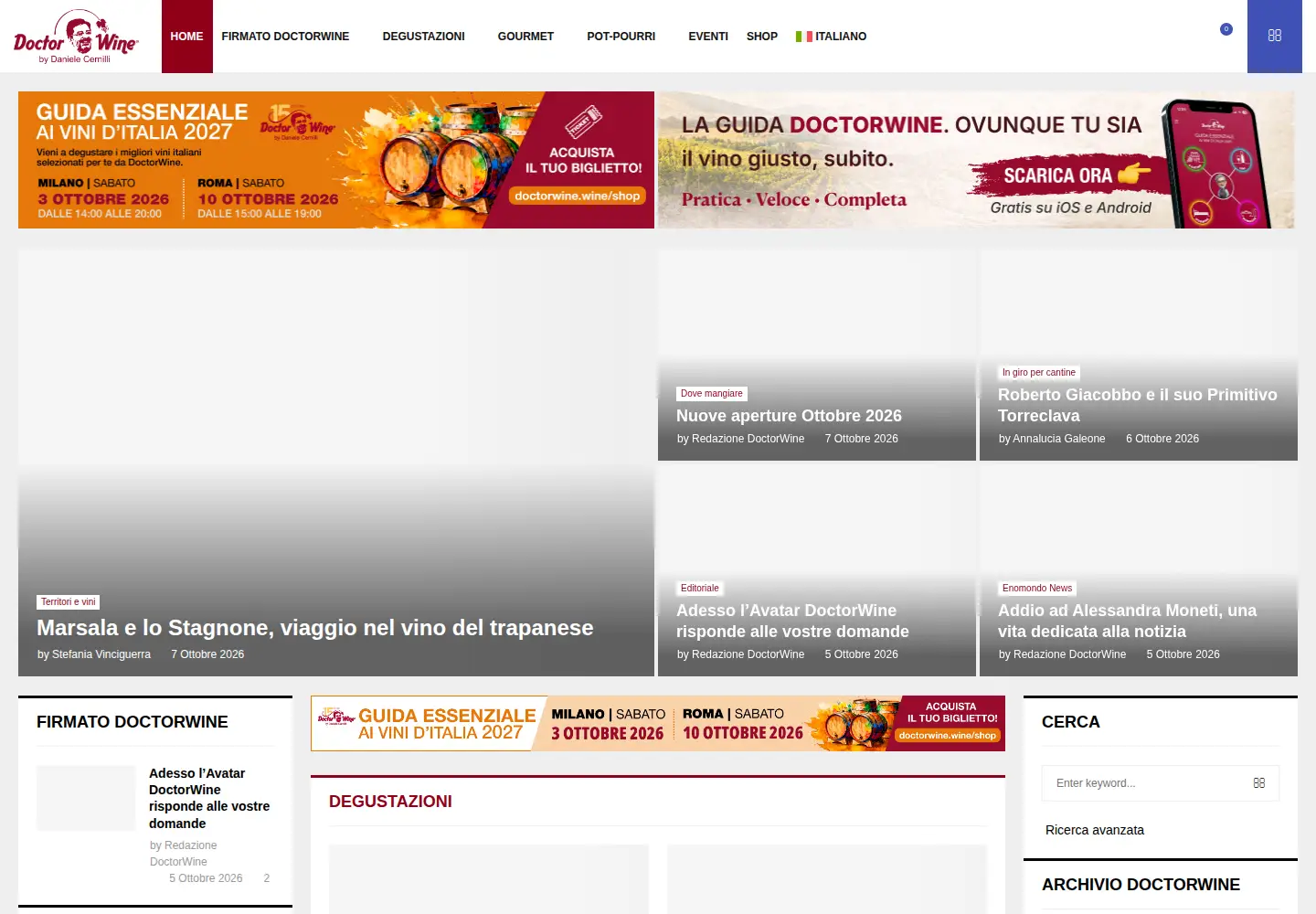 Screenshot of doctorwine.wine