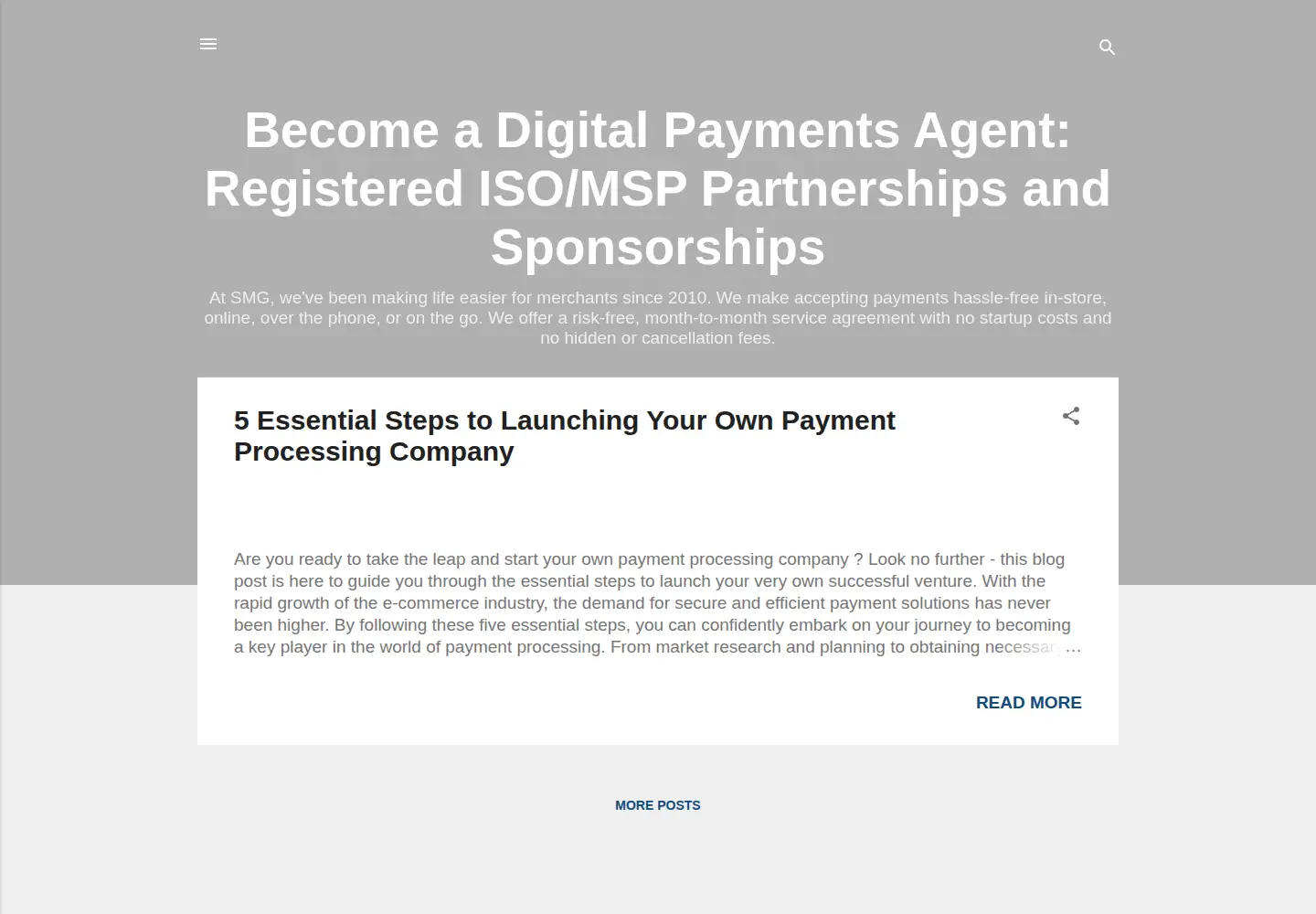Captured homepage of isomsp.business in the current scan