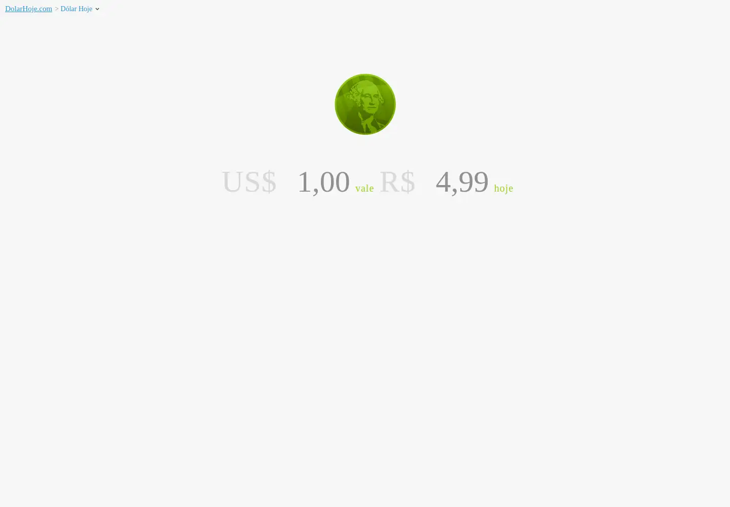 Screenshot of dolarhoje.com