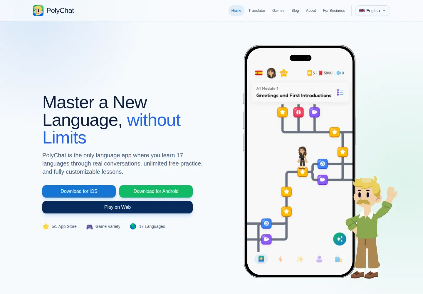 Captured homepage of polychatapp.com in the current scan