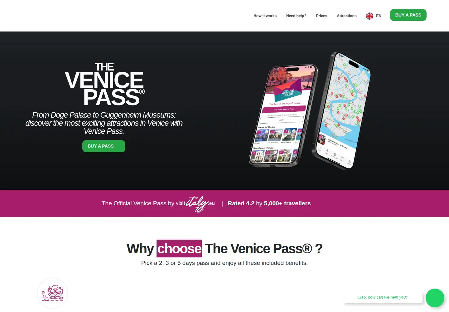Screenshot of venicepass.eu