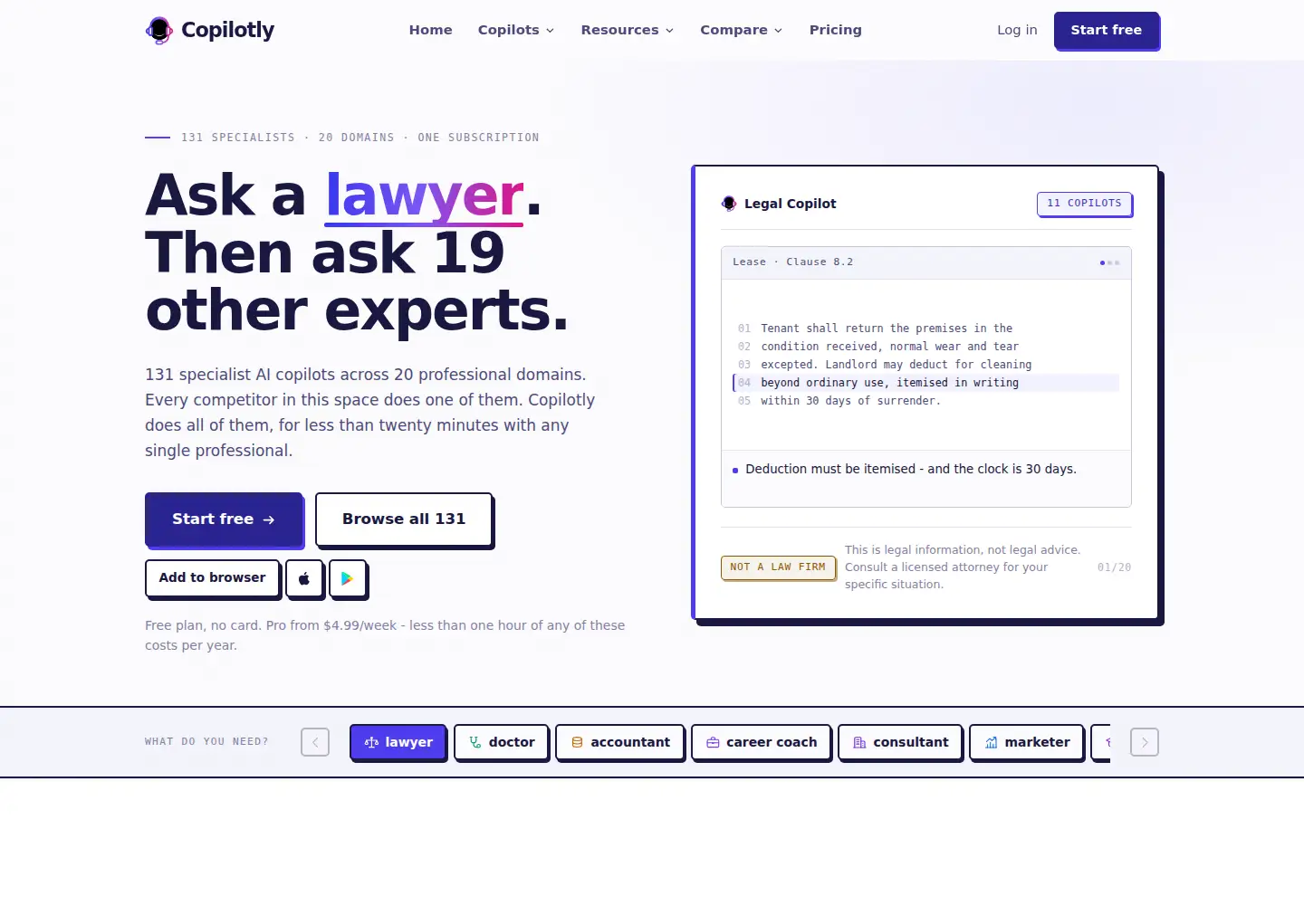 Screenshot of copilotly.com