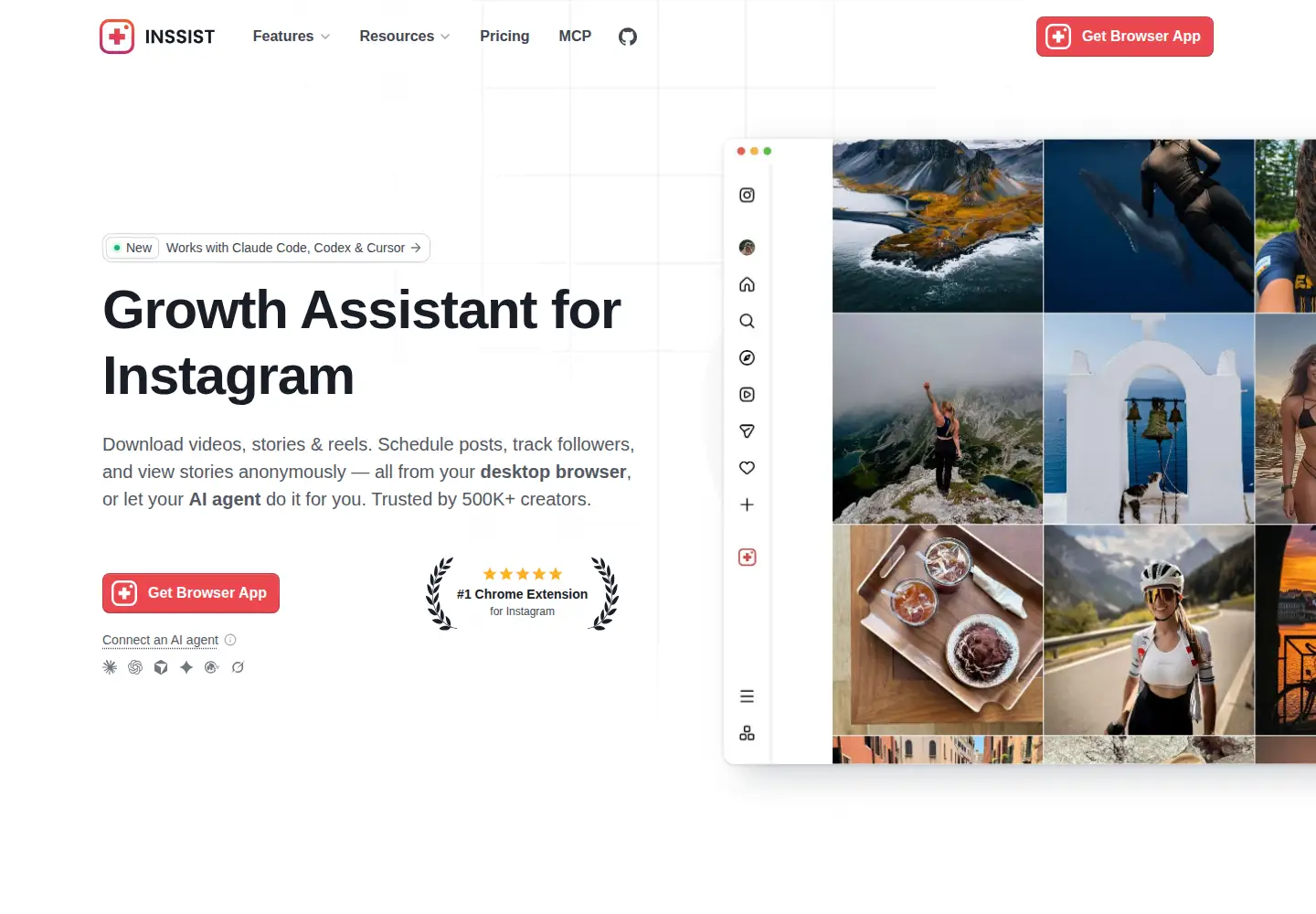 Captured homepage of inssist.com in the current scan