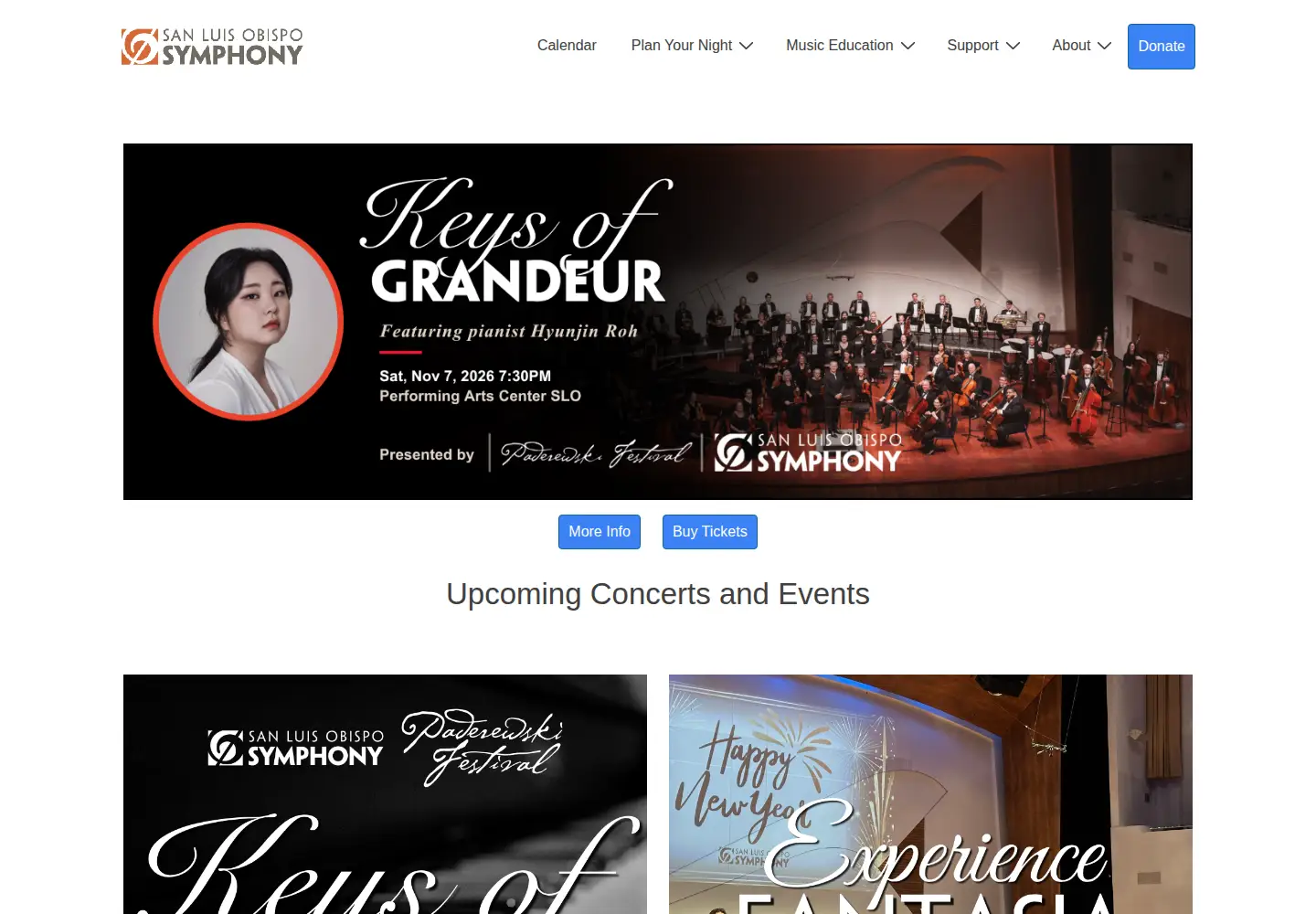 Screenshot of slosymphony.org