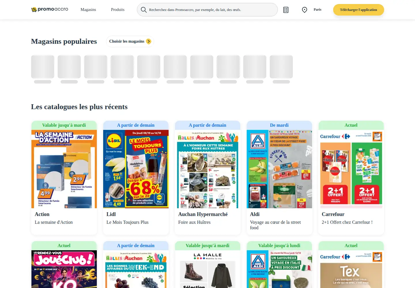 Captured homepage of promoaccro.fr in the current scan
