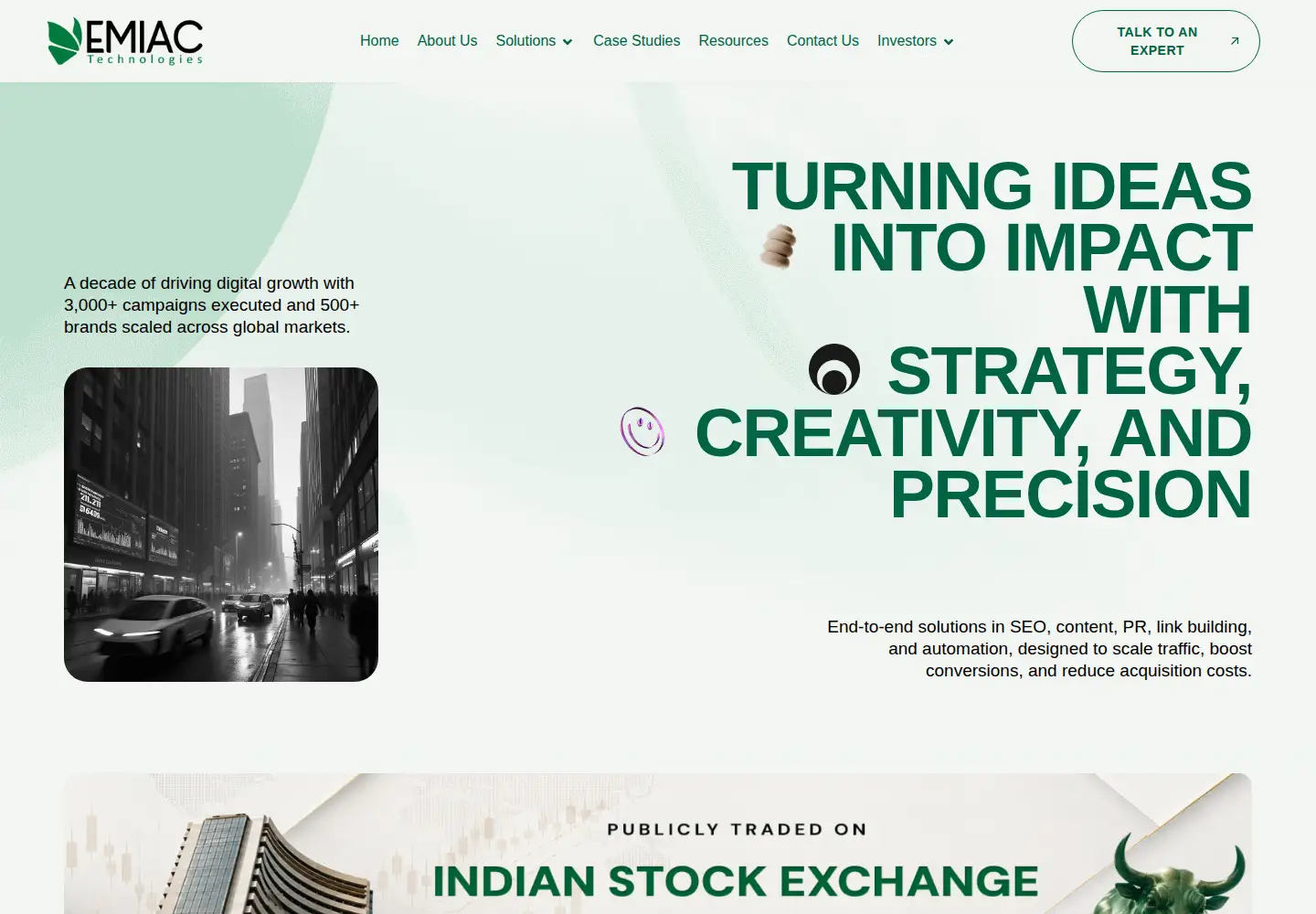 Screenshot of emiactech.com