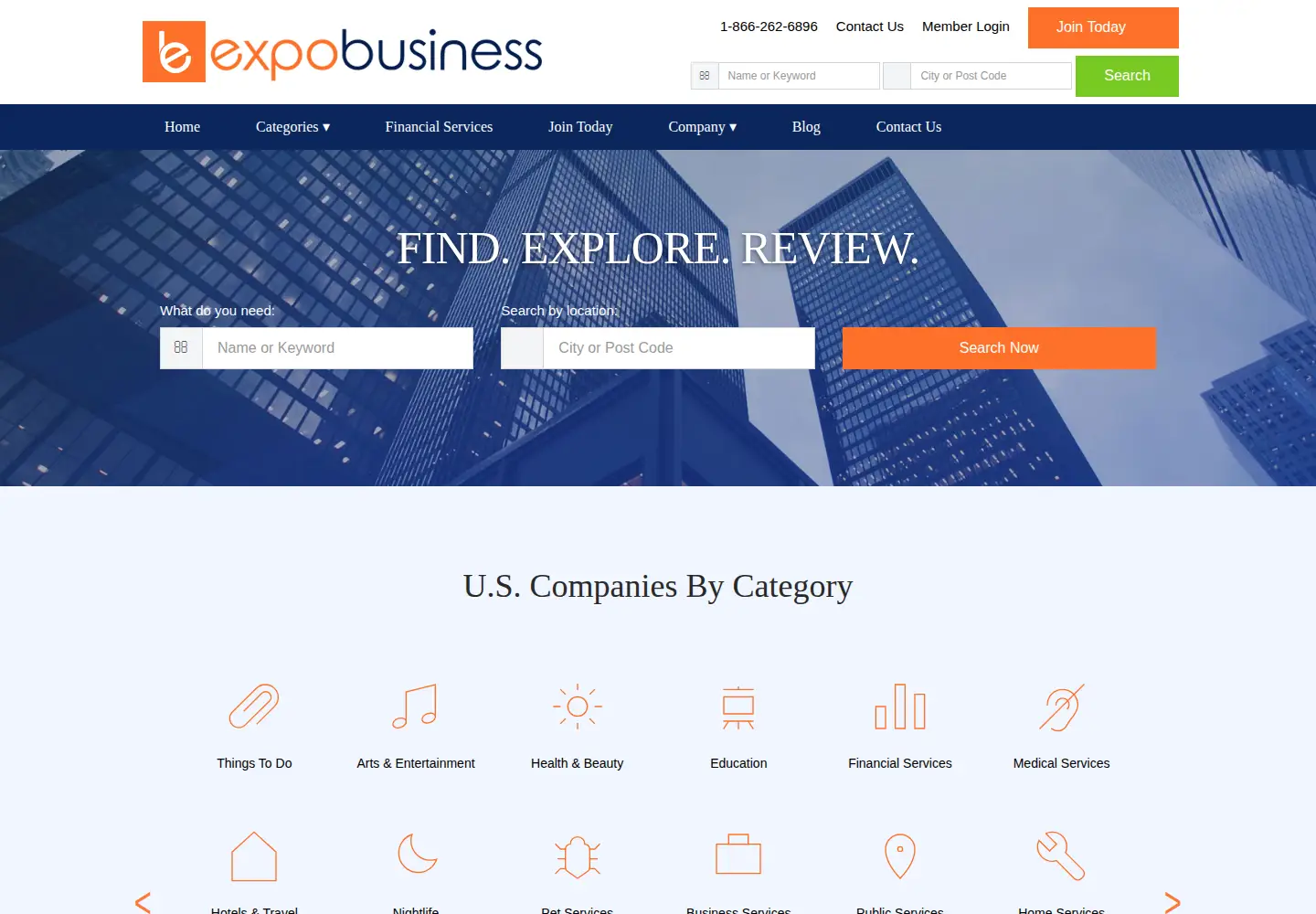 Screenshot of expobusiness.com