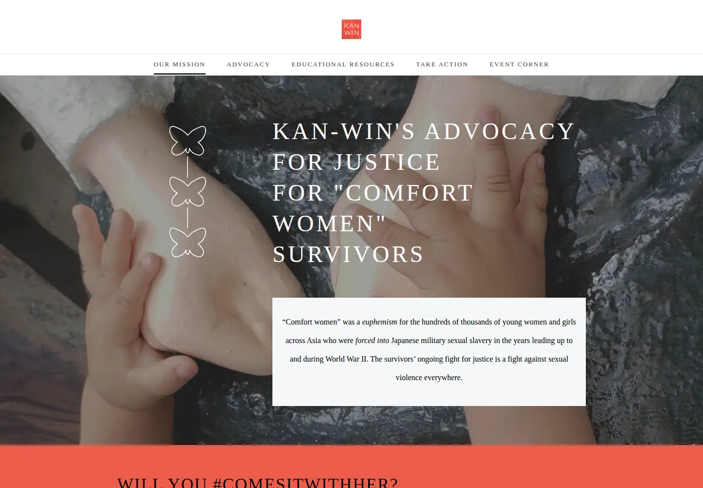 Screenshot of comfortwomen-justice.com