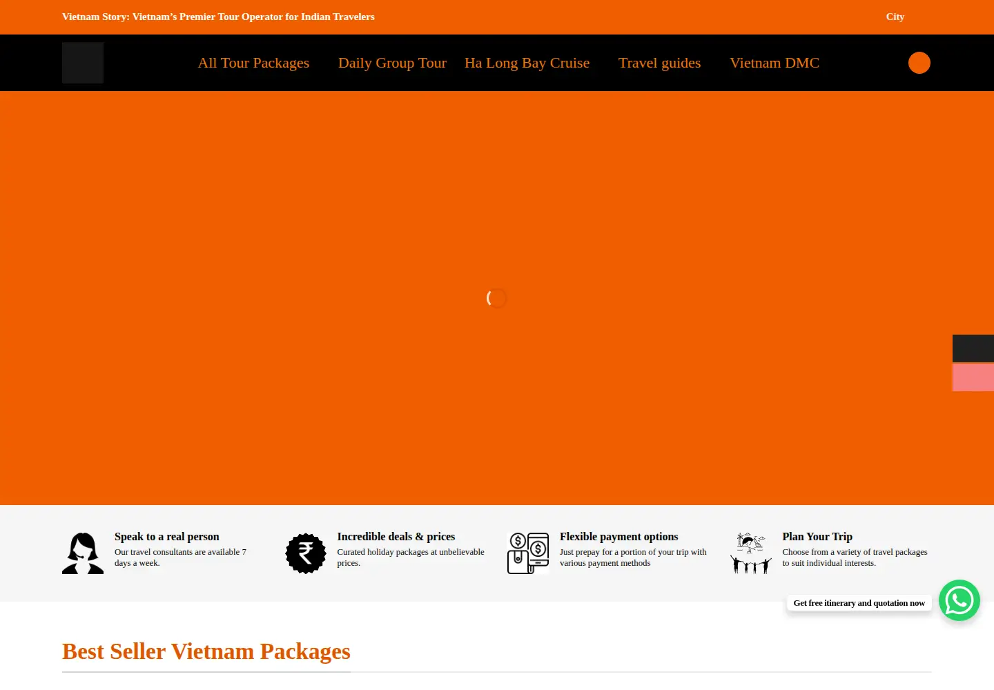 Captured homepage of vietnamstory.in in the current scan