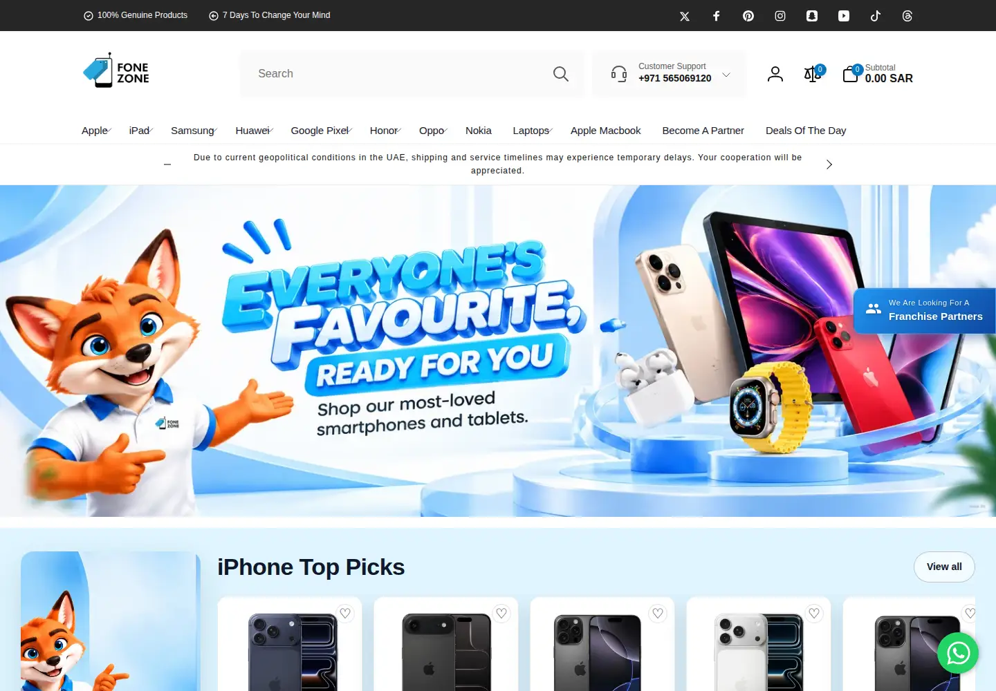 Screenshot of fonezone.me