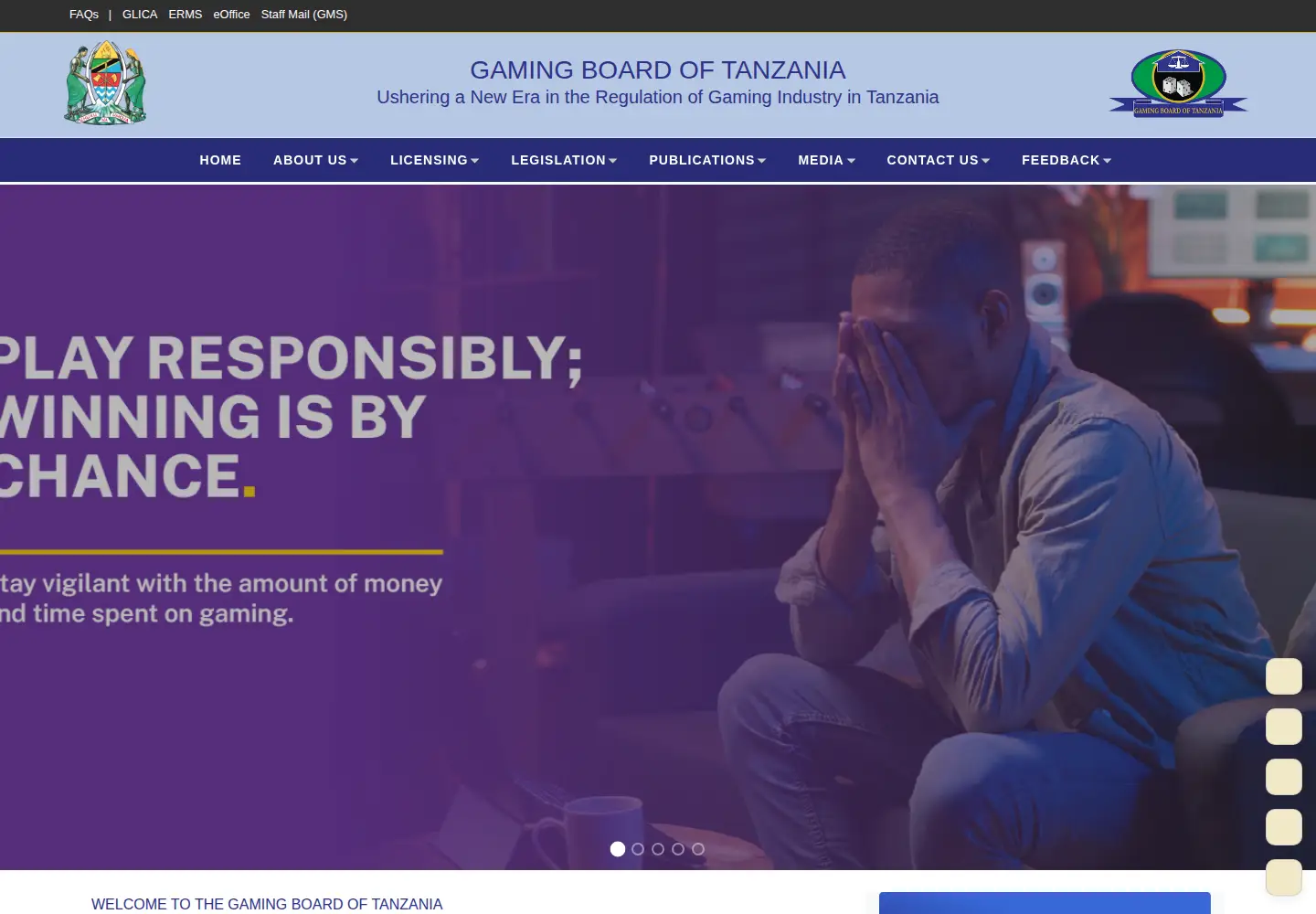 Screenshot of gamingboard.go.tz