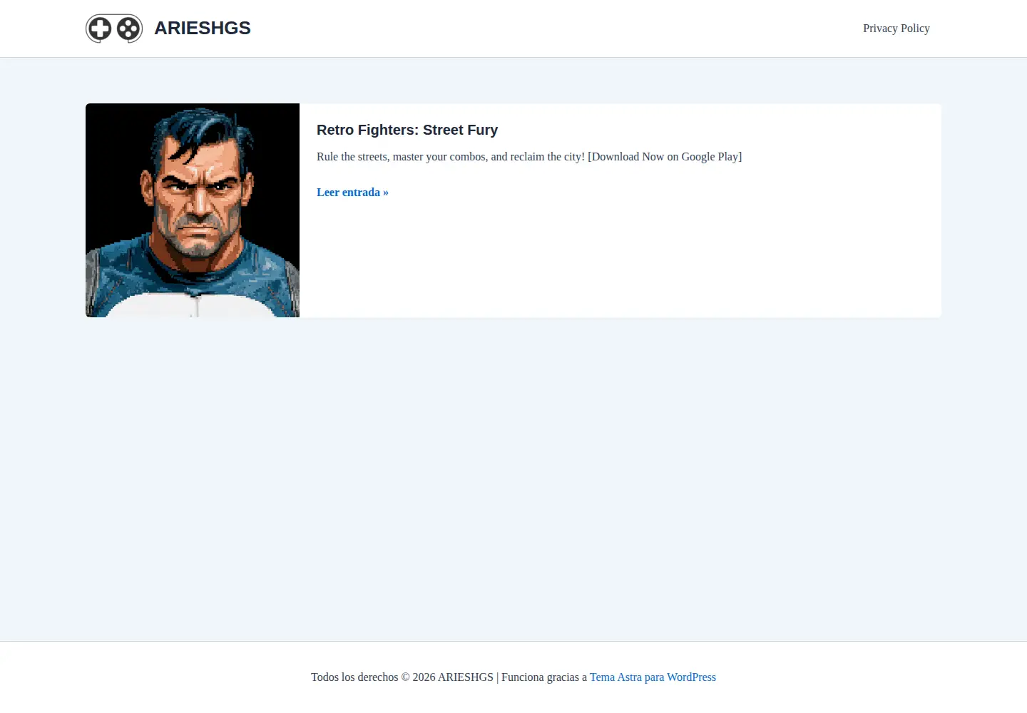 Screenshot of arieshgs.com