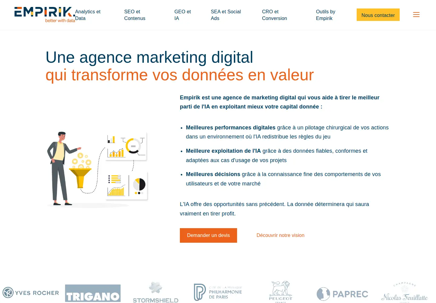 Captured homepage of empirik.fr in the current scan