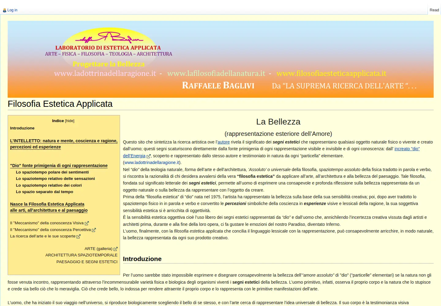 Screenshot of filosofiaesteticaapplicata.it