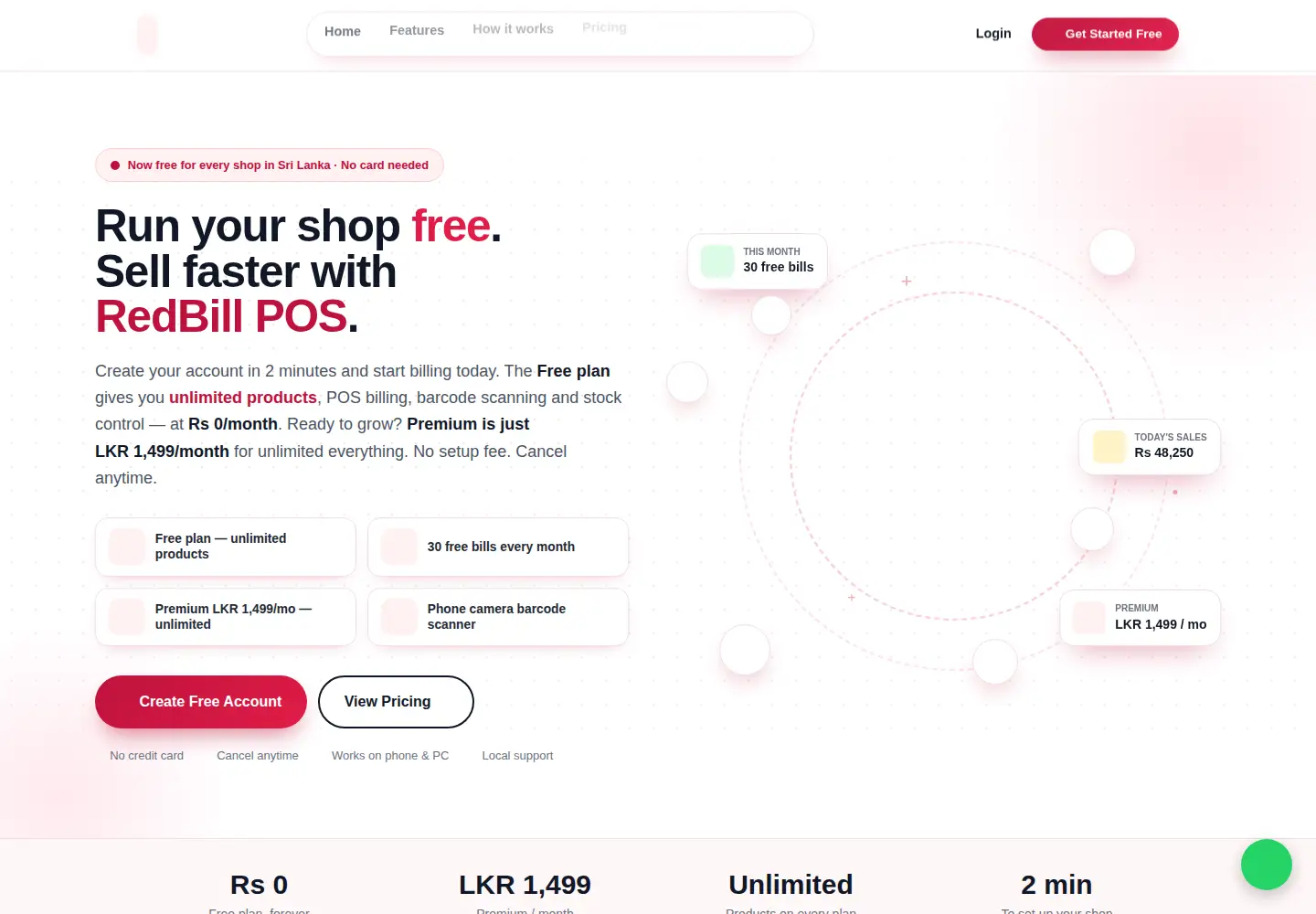 Screenshot of redbill.lk