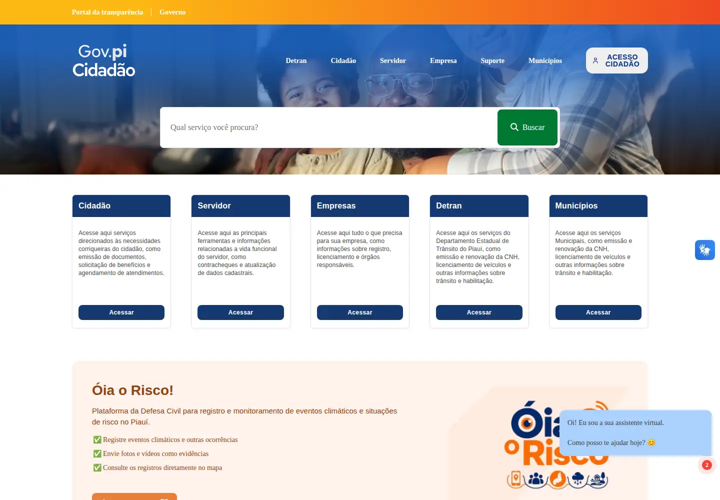 Screenshot of pidigital.pi.gov.br