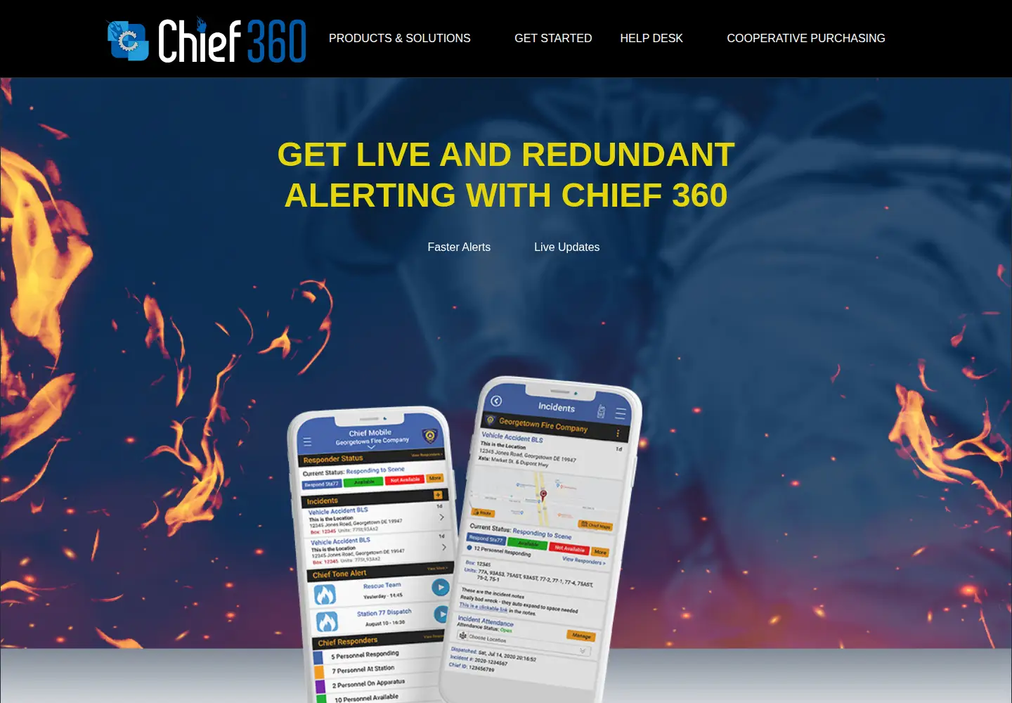 Captured homepage of chief360.com in the current scan