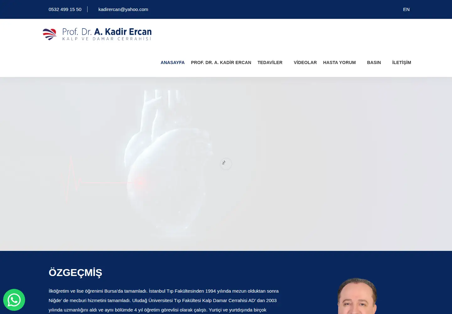 Screenshot of drkadirercan.com