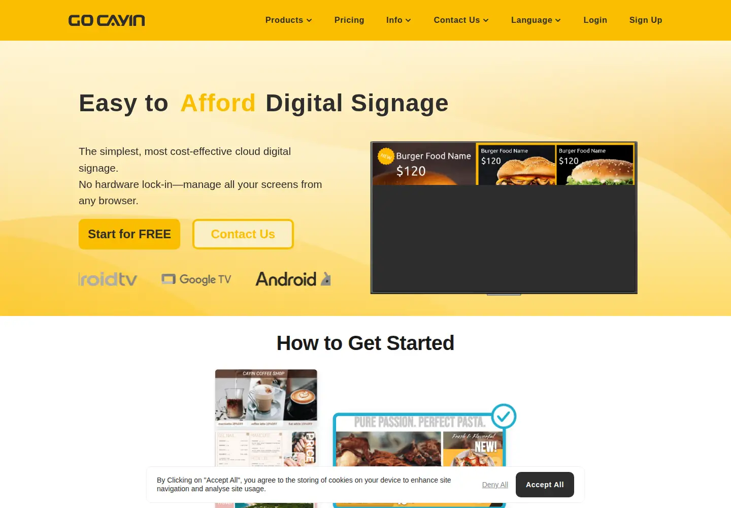 Screenshot of gocayin.com
