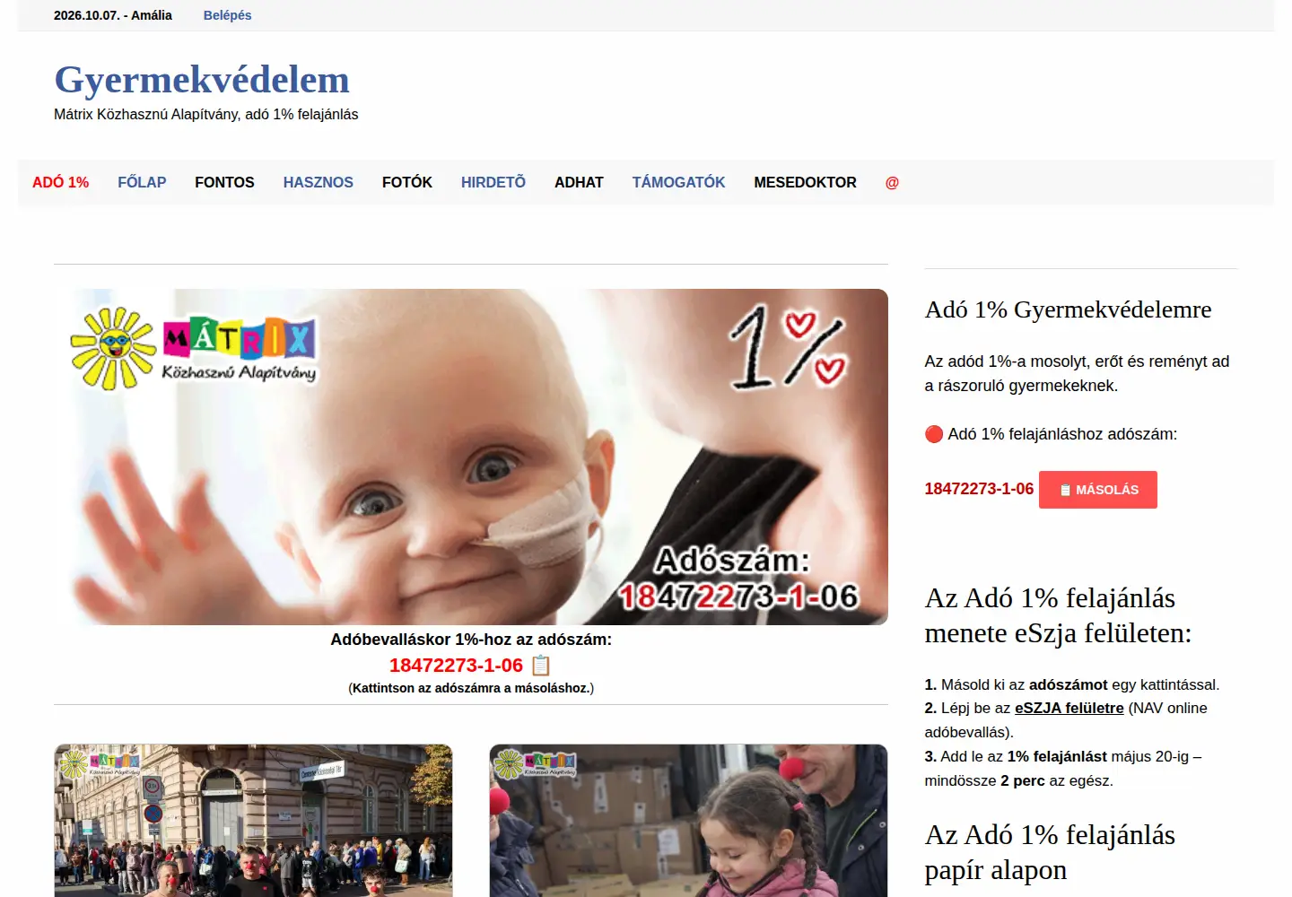 Screenshot of matrixalapitvany.hu