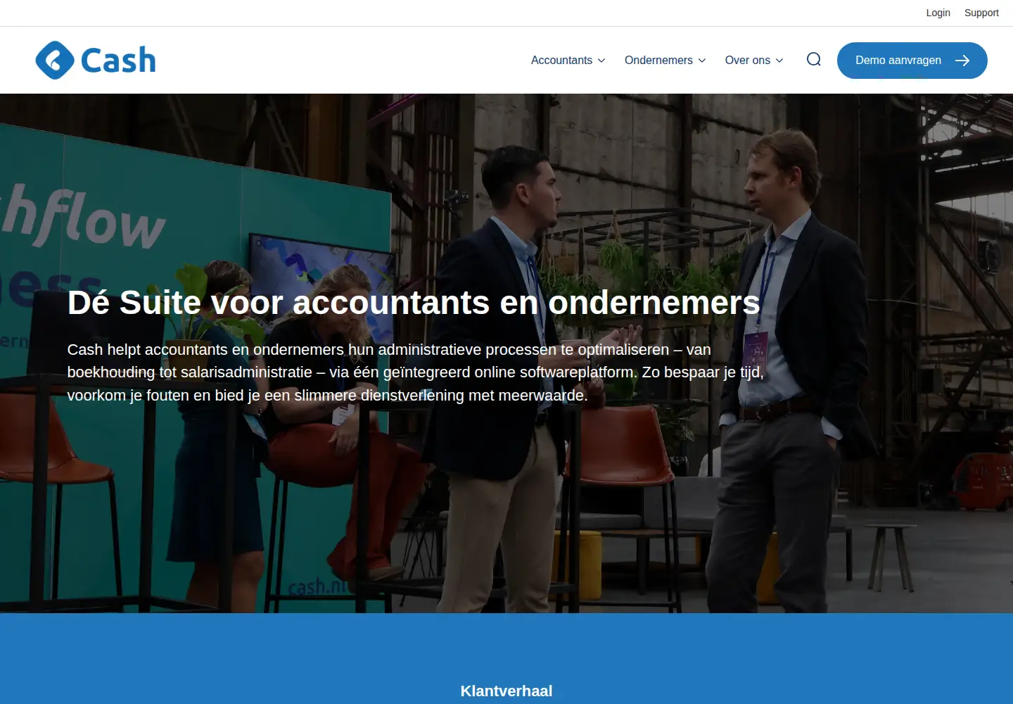 Captured homepage of cash.nl in the current scan