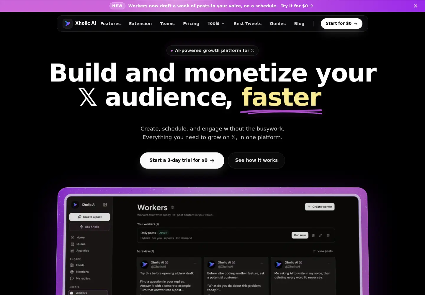 Screenshot of xholic.ai