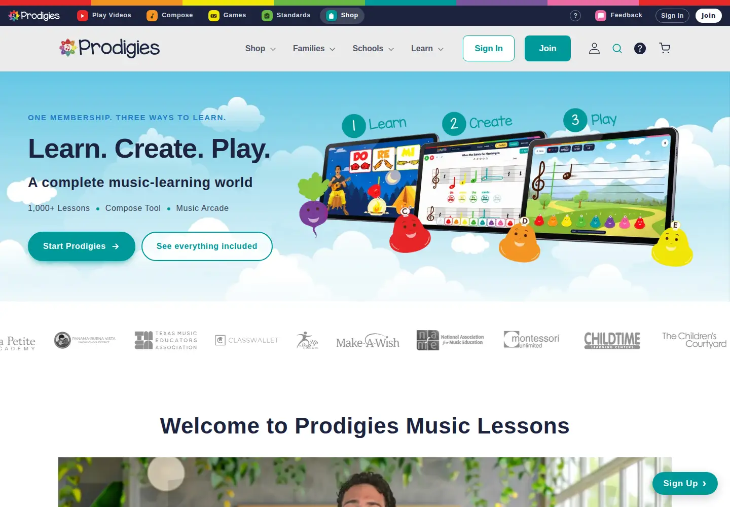 Screenshot of prodigies.com