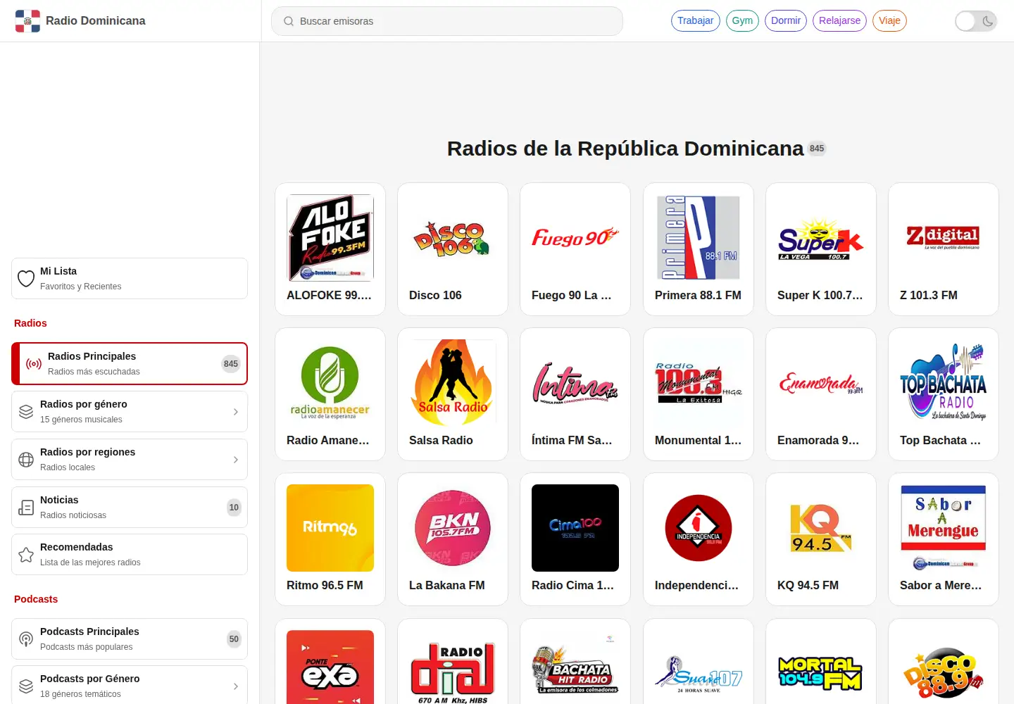 Screenshot of radio-dominicana.com