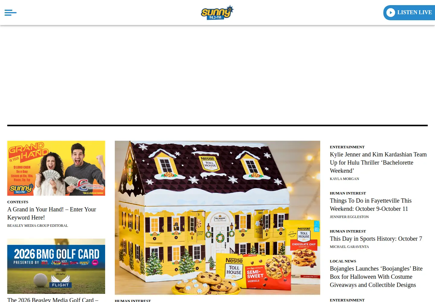 Screenshot of sunny943.com