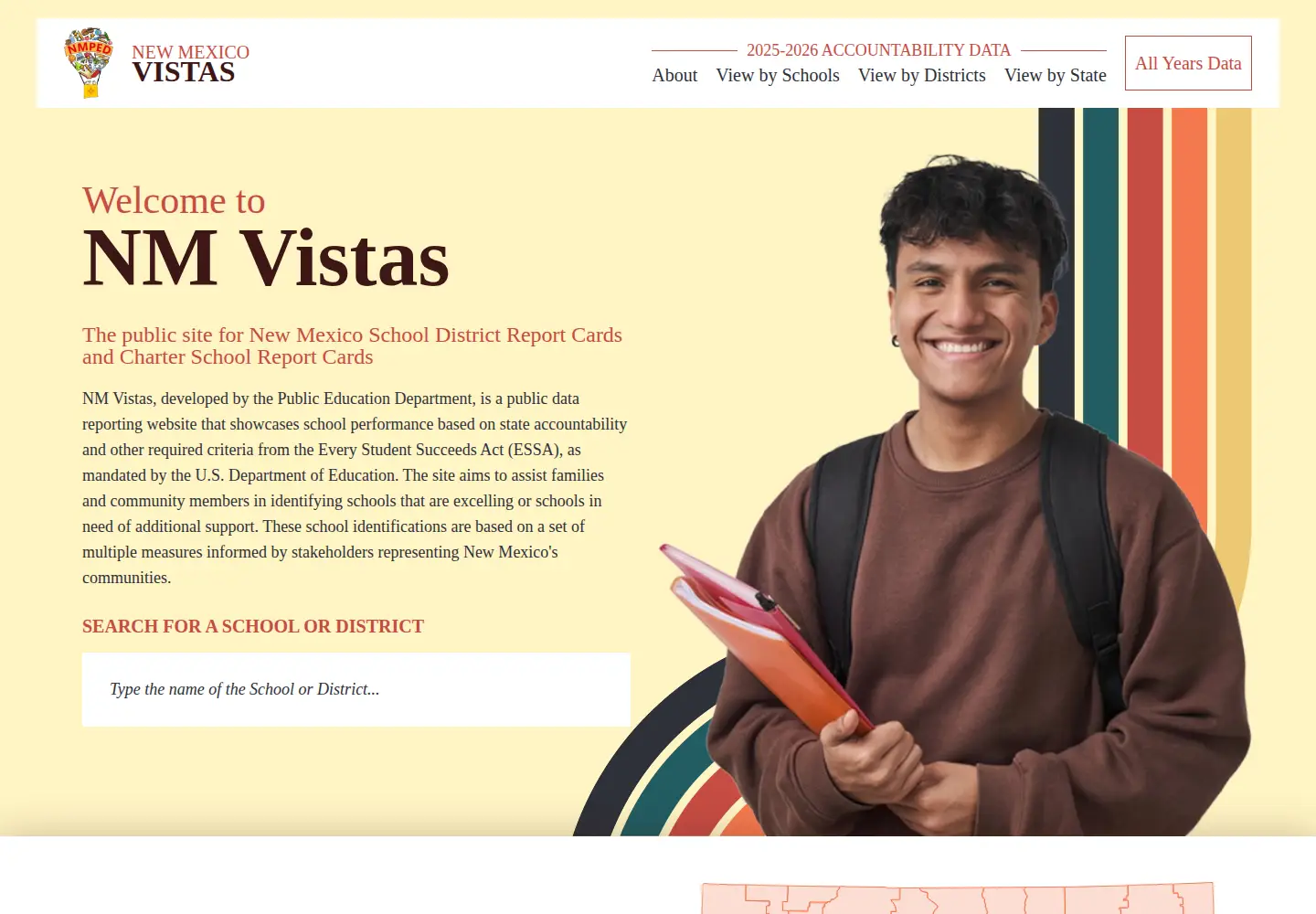 Screenshot of nmvistas.org