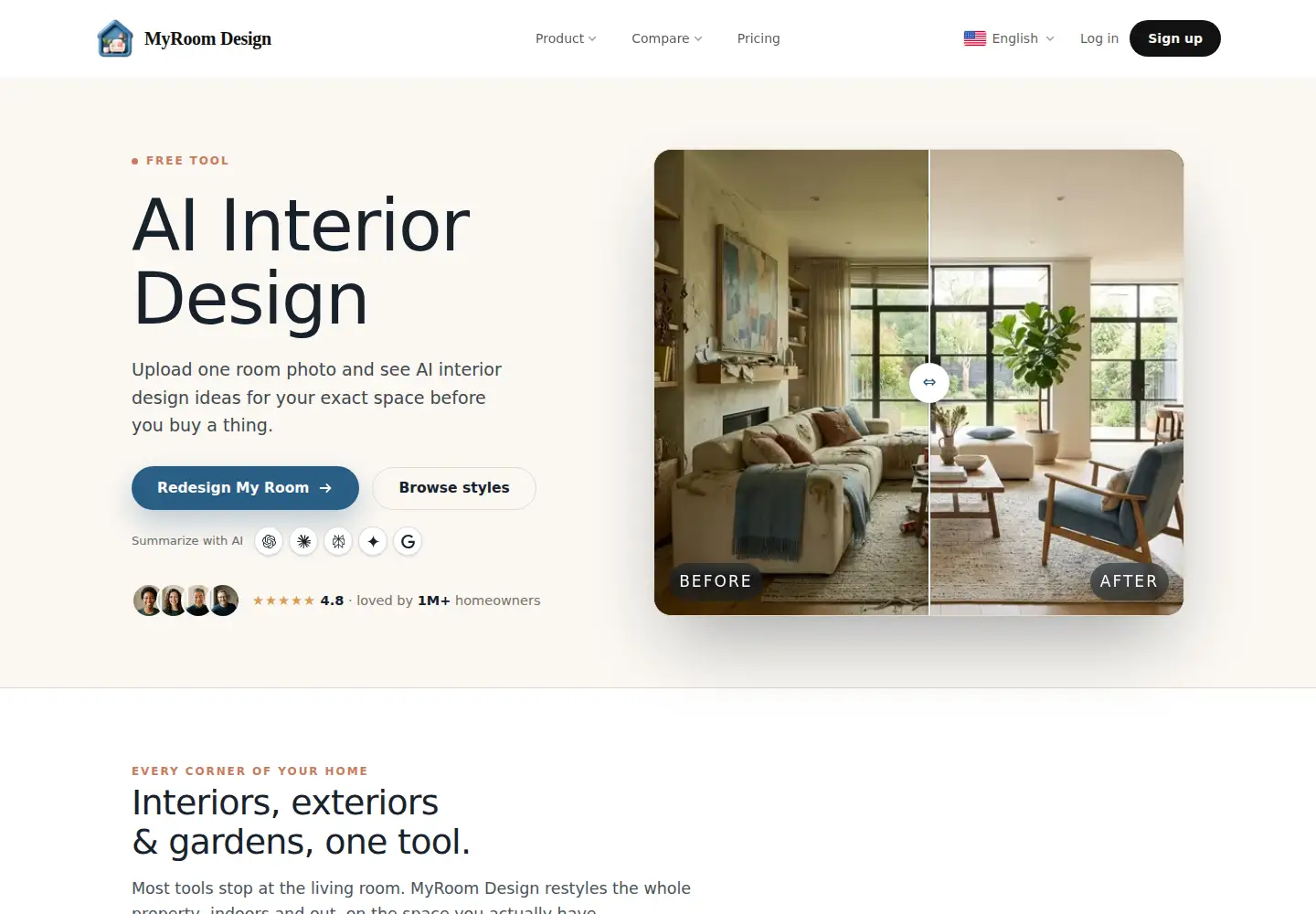 Screenshot of myroomdesign.ai