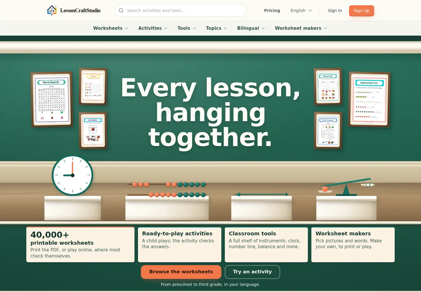 Screenshot of lessoncraftstudio.com
