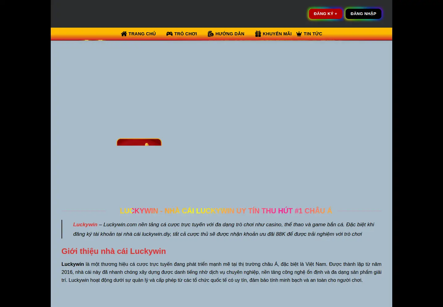 Screenshot of luckywin.diy