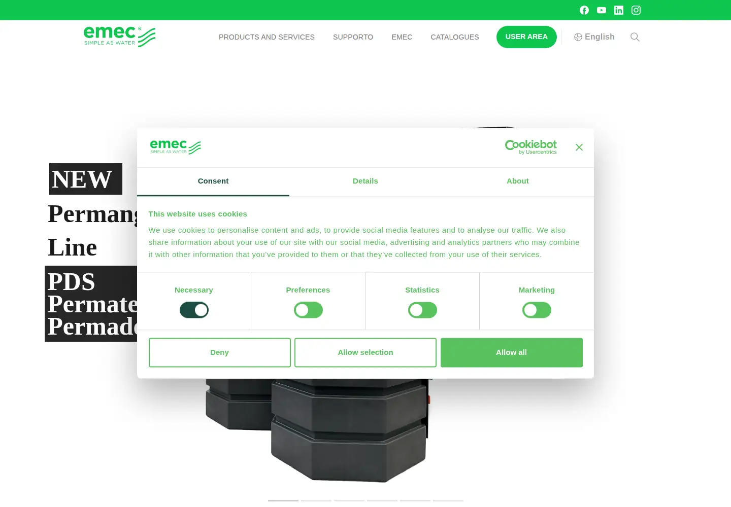 Screenshot of emecpumps.com