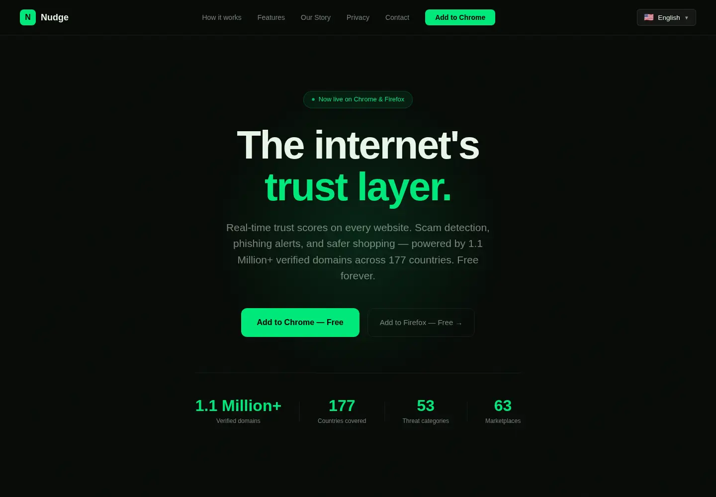 Captured homepage of bynudge.com in the current scan