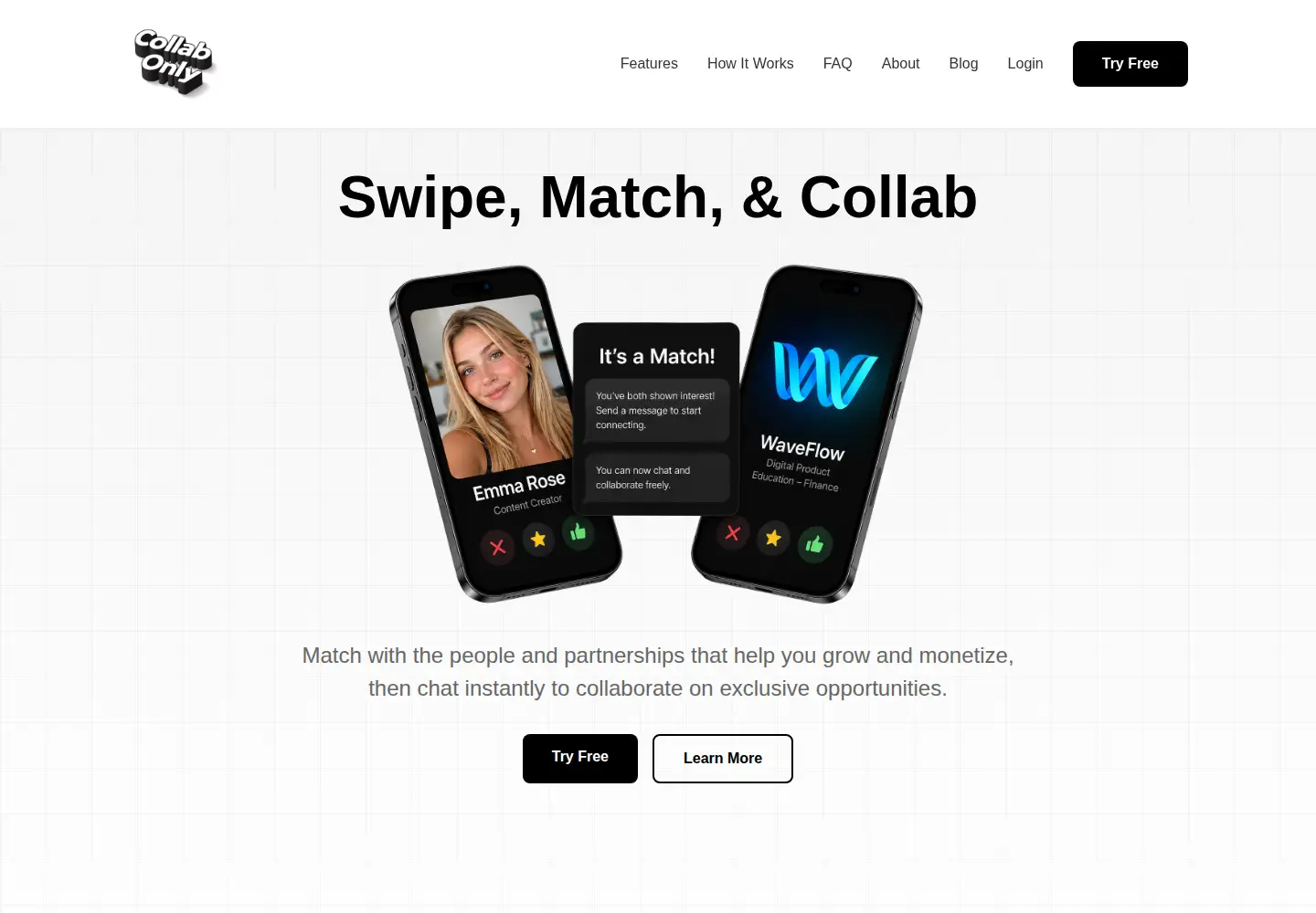 Screenshot of collabonly.com