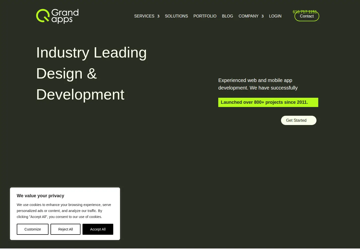 Screenshot of grandapps.com
