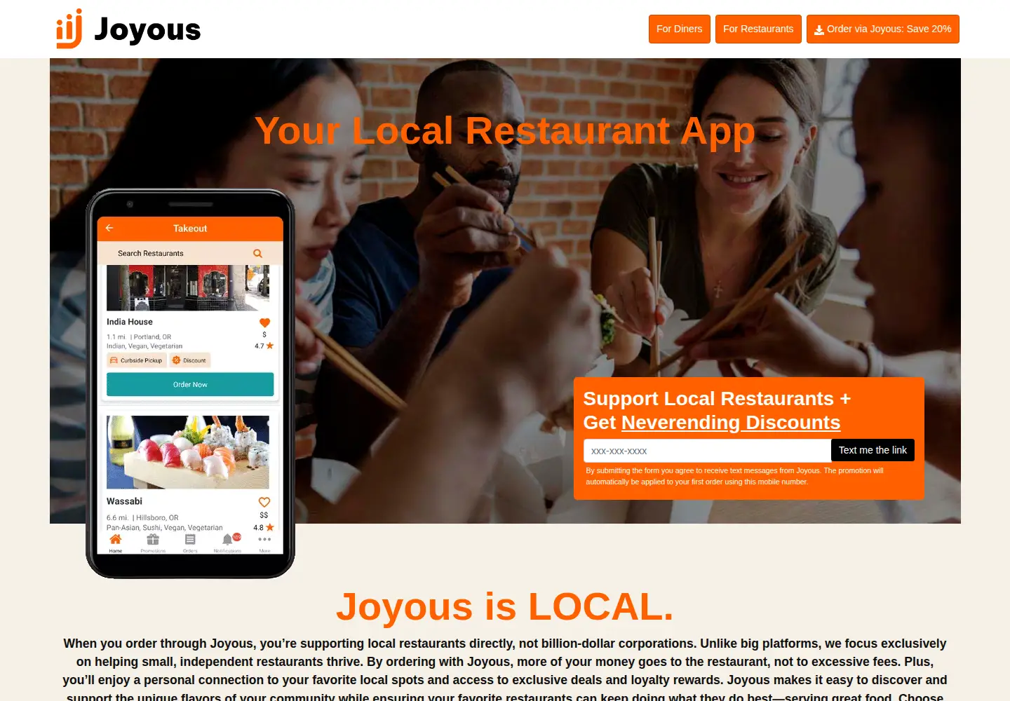 Screenshot of joyousapp.com