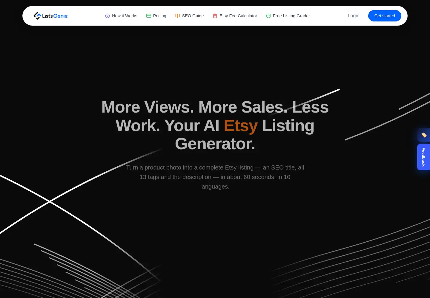 Screenshot of listsgenie.com