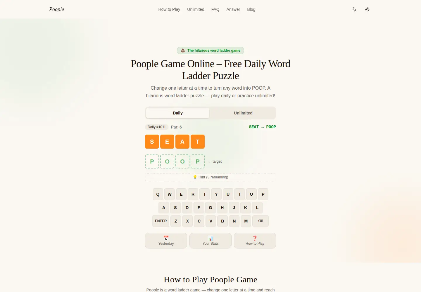 Screenshot of poople-game.com