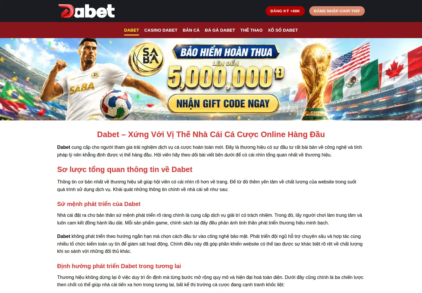 Captured homepage of dabet1.app in the current scan
