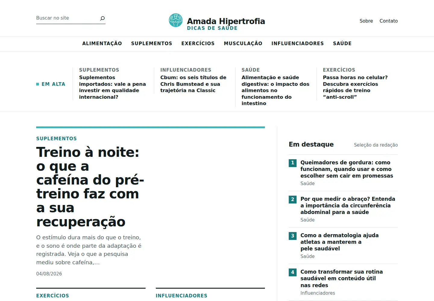 Screenshot of amadahipertrofia.com