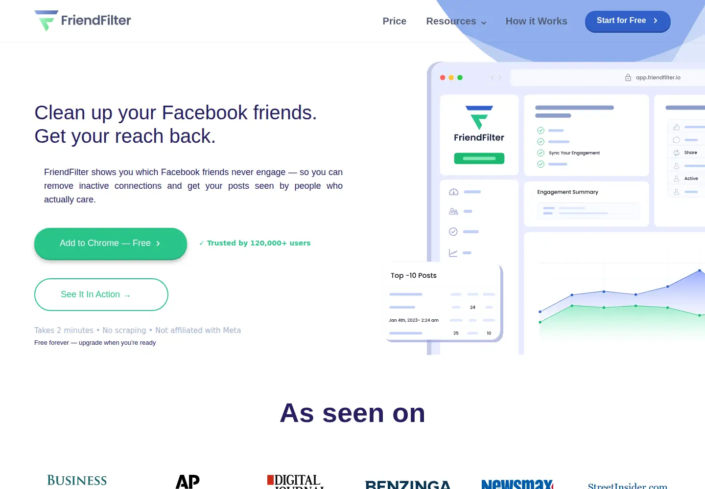 Screenshot of friendfilter.com