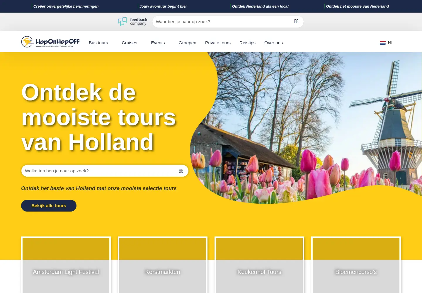 Screenshot of hoponhopoffholland.com
