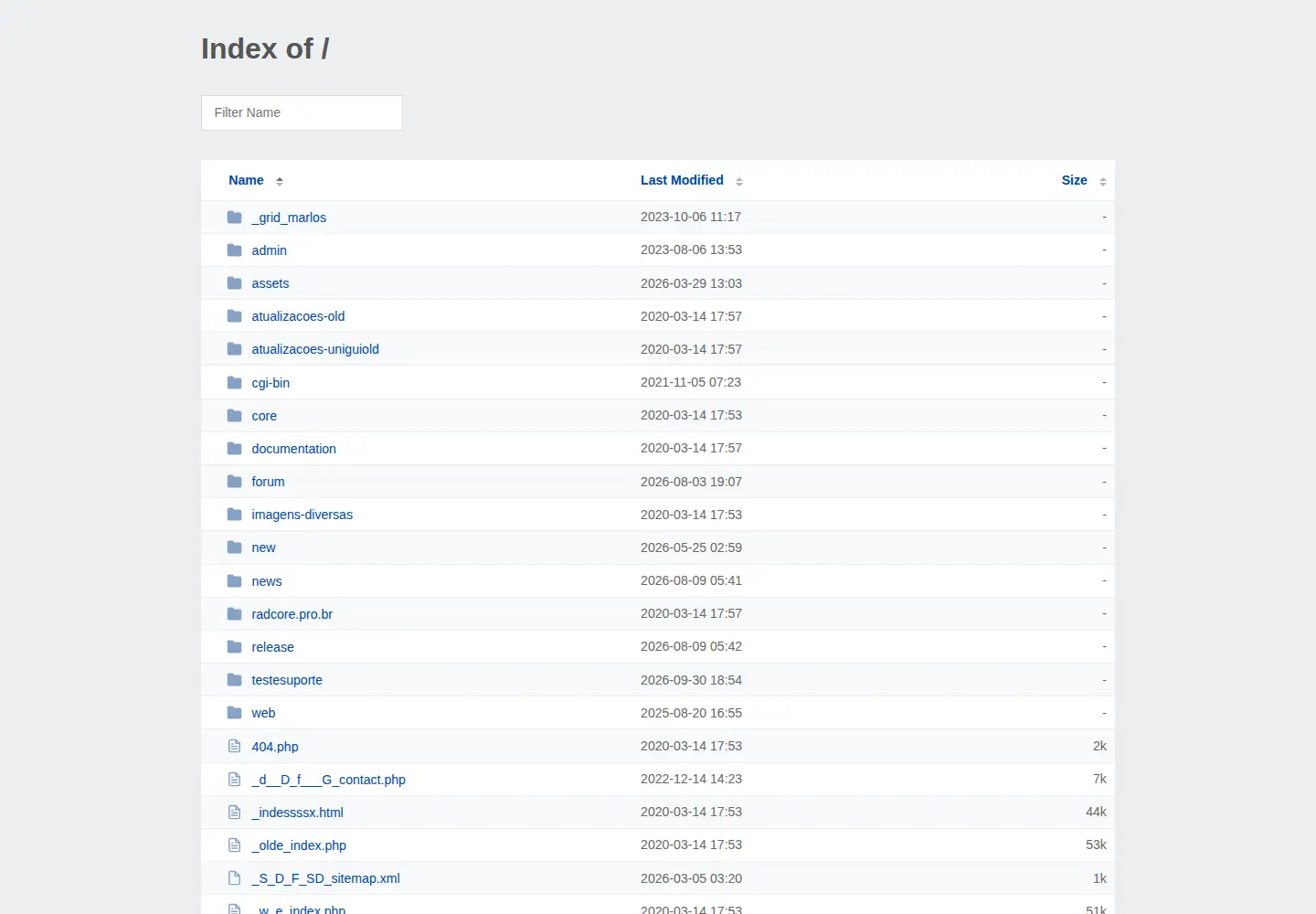 Screenshot of radcore.pro.br