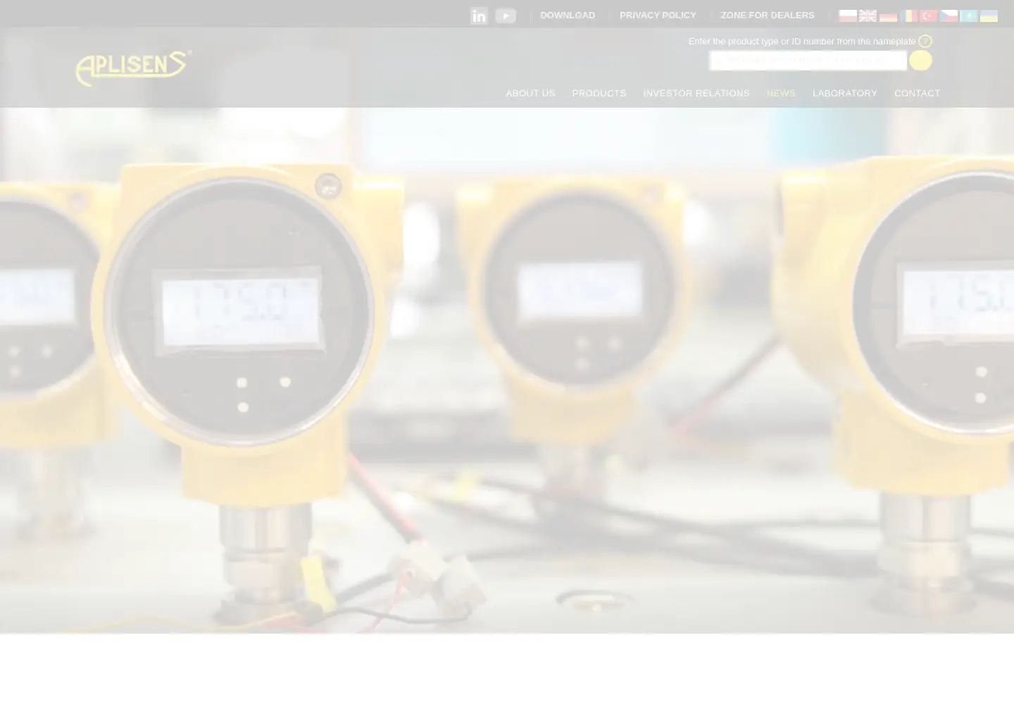 Captured homepage of aplisens.com in the current scan