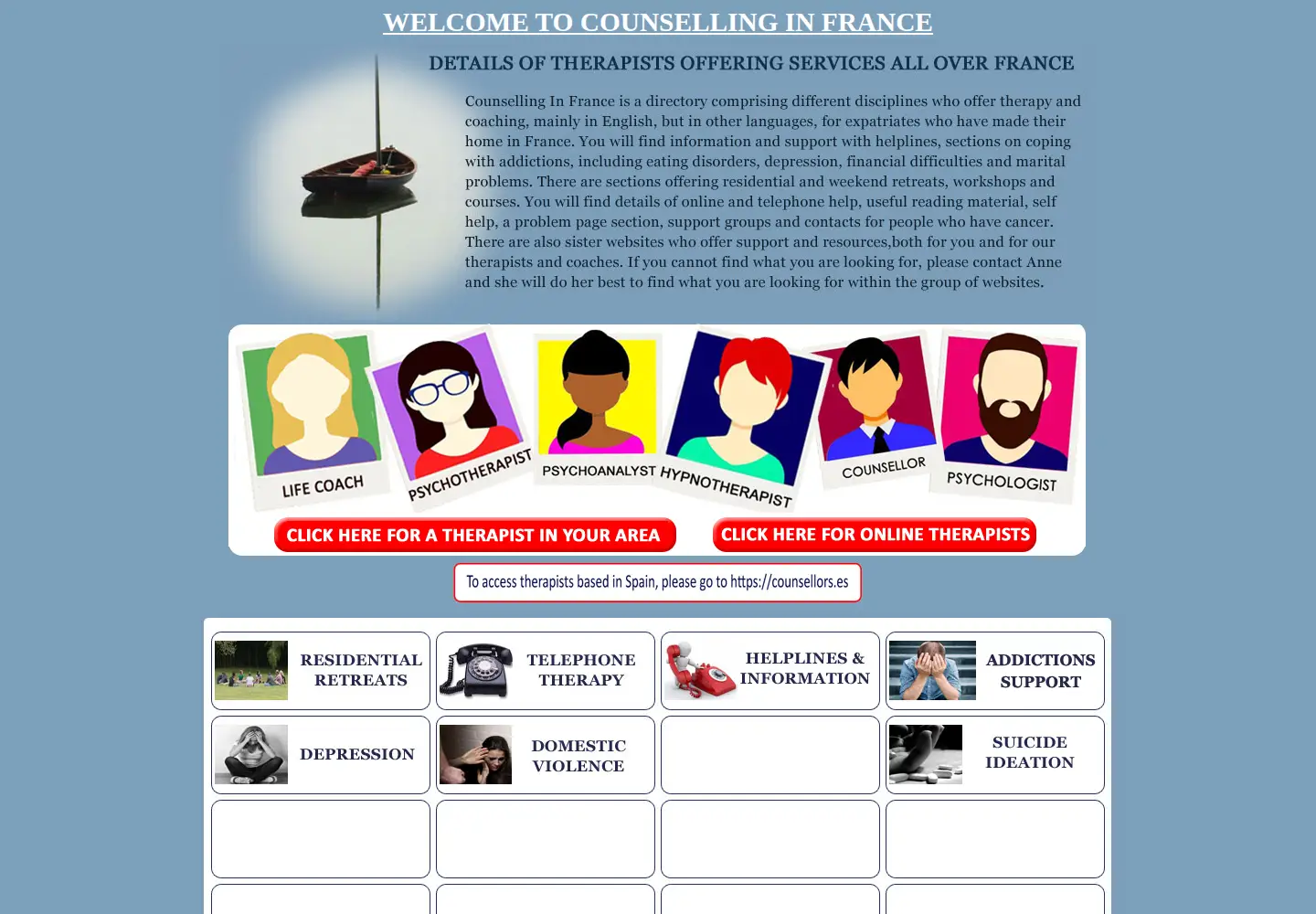 Screenshot of counsellinginfrance.com