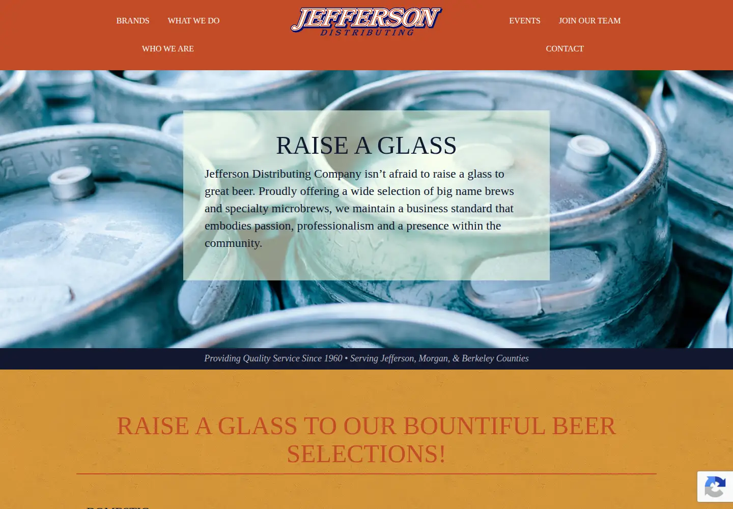 Captured homepage of jeffersondistributing.com in the current scan